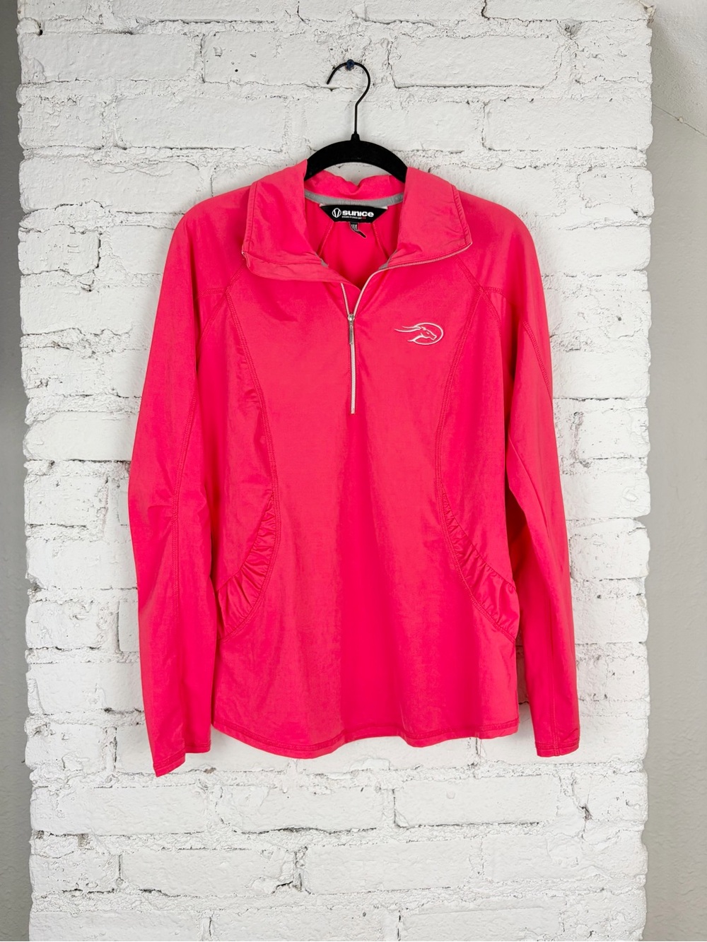 Sunice Hot Pink Sophie Stretch Quarter Zip Pullover Athletic Medium
